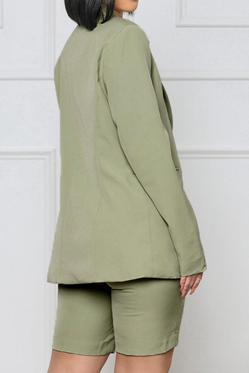 Long Sleeve Blazer and Shorts Set - Drazelle Store