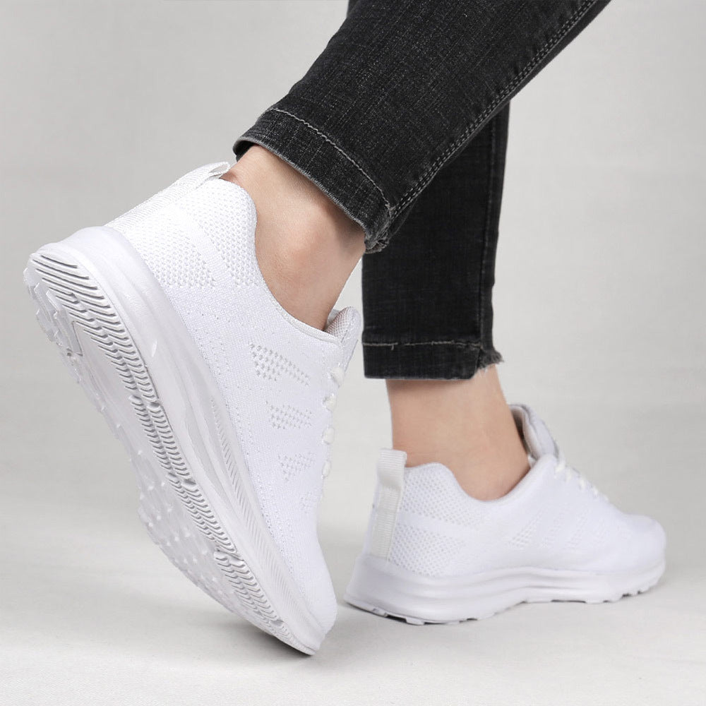 Black White Sneakers Women Lace Up - Drazelle Store