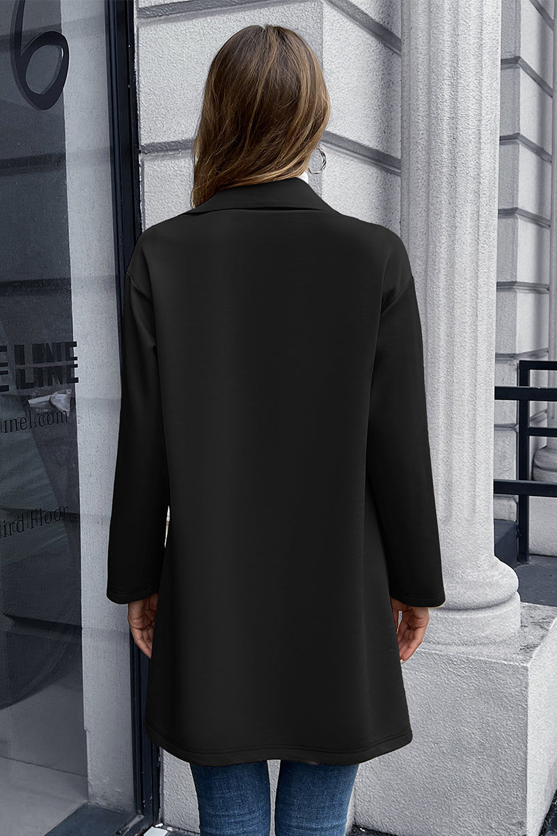 Ivy Lane Lapel Collar Long Sleeve Blazer - Drazelle Store