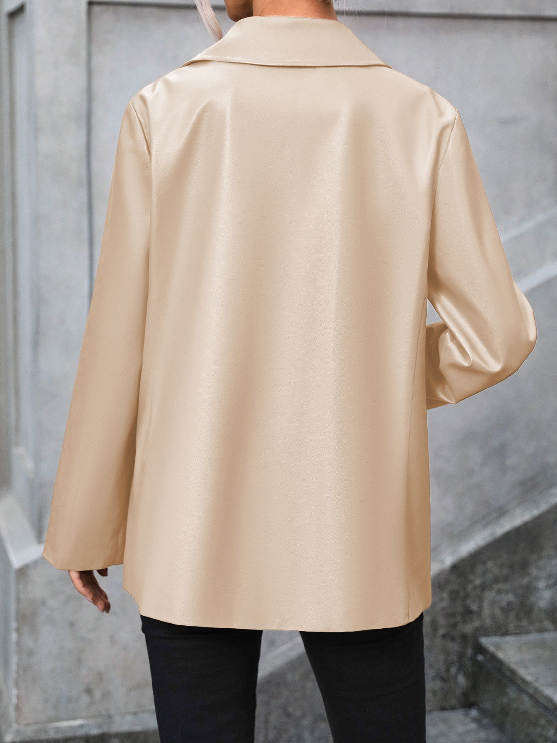 Ivy Lane Pocketed Button Up Collared Neck Blazer - Drazelle Store