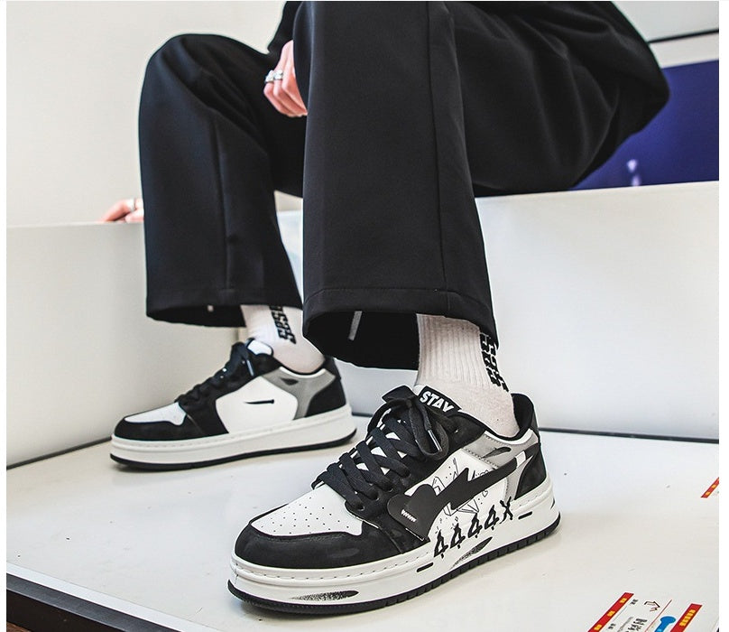 Distressed Graffiti Skateboard Sneakers - Drazelle Store