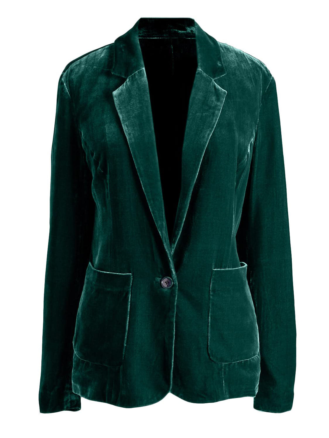 Pocketed Button Up Lapel Collar Blazer - Drazelle Store