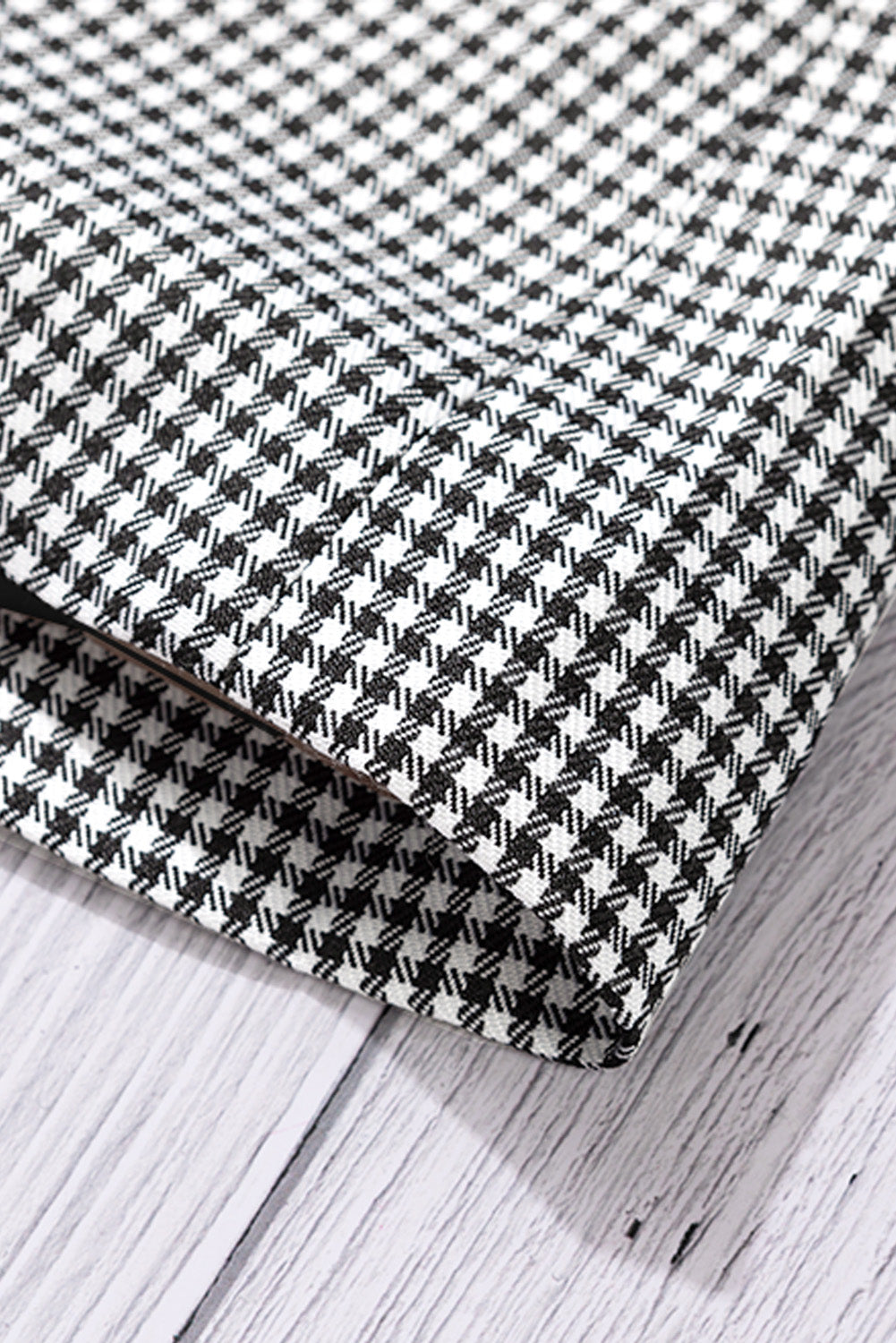 Plaid Lapel Collar Button Cuff Blazer - Drazelle Store