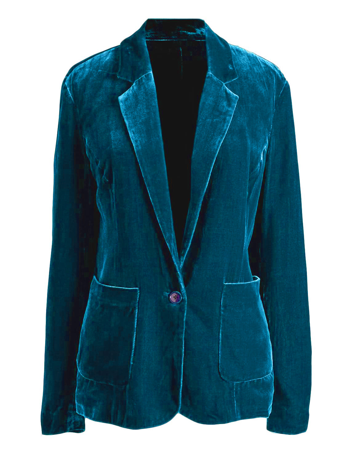 Pocketed Button Up Lapel Collar Blazer - Drazelle Store
