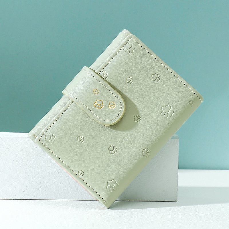 Small Paw Print Leather Wallets - Drazelle Store