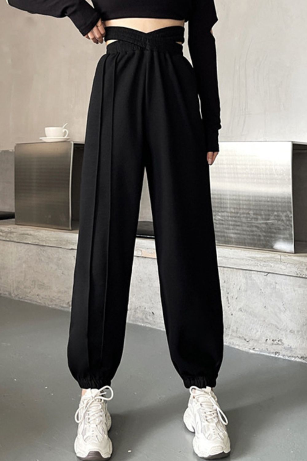Crisscross Long Sweatpants - Drazelle Store