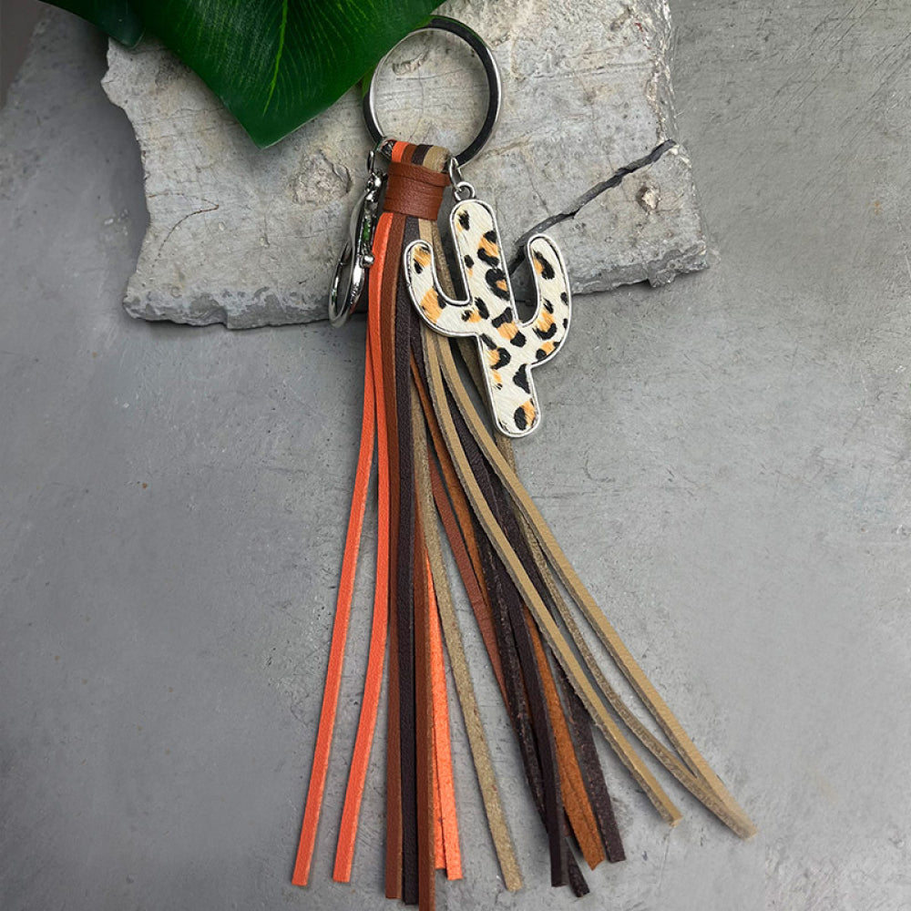 Cactus Keychain with Tassel - Drazelle Store