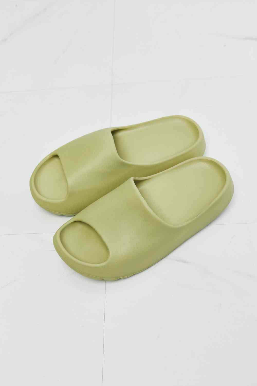 NOOK JOI In My Comfort Zone Slides in Green - Drazelle Store