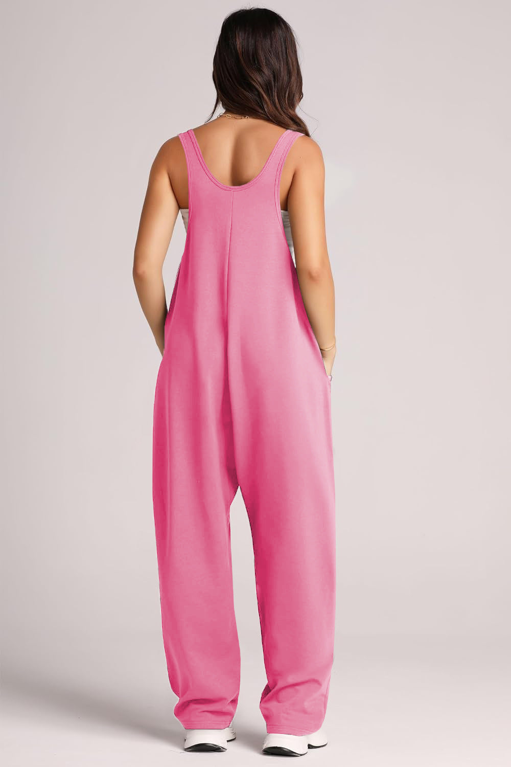 Lovelet V-Neck Wide Strap Overalls - Drazelle Store