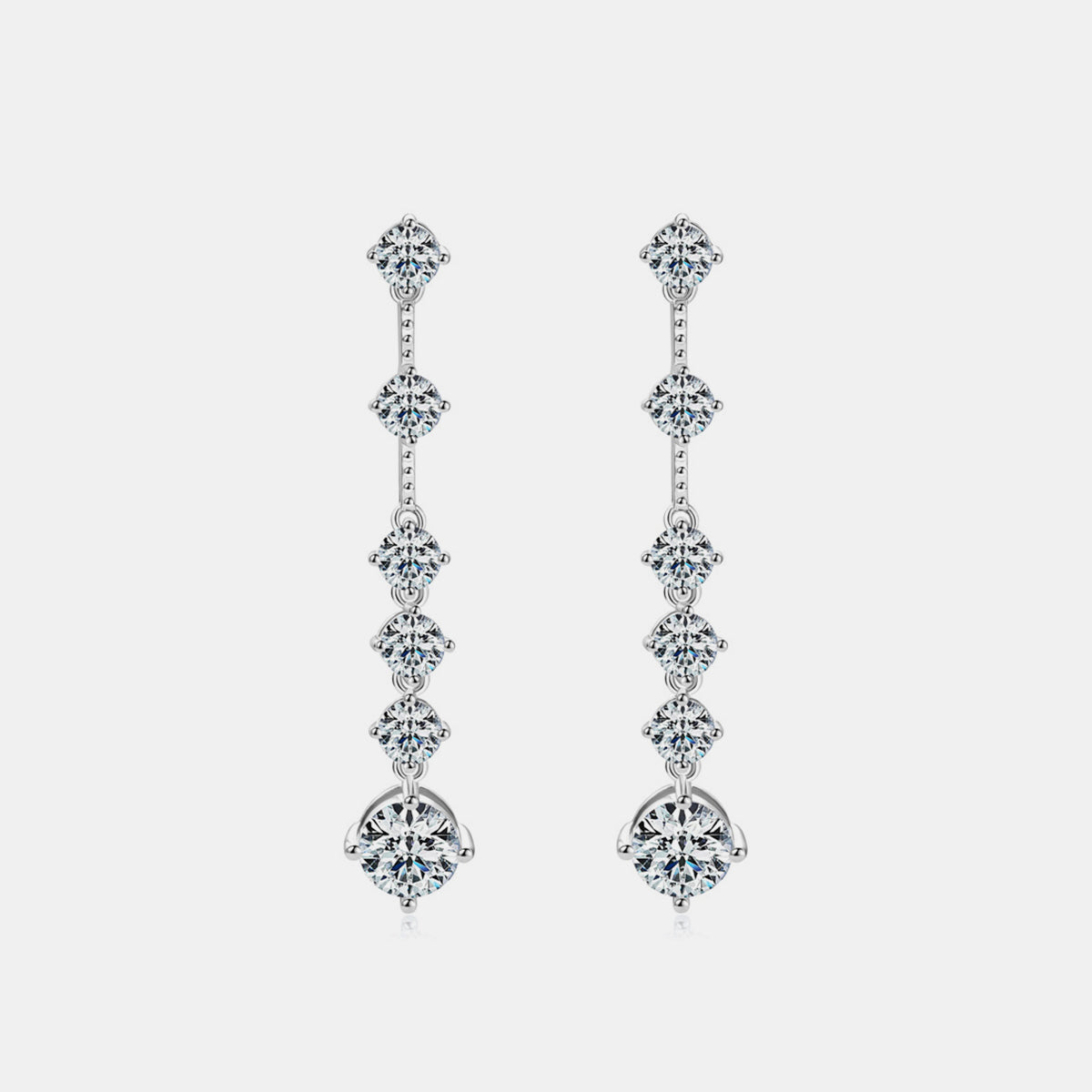 4 Carat Moissanite 925 Sterling Silver Earrings -Drazelle Store