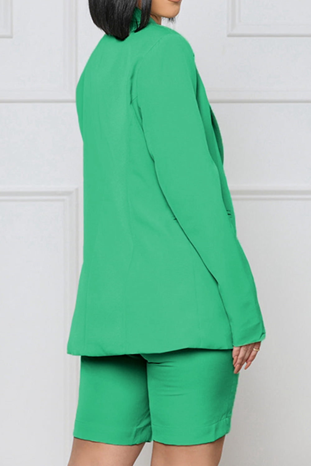 Long Sleeve Blazer and Shorts Set - Drazelle Store
