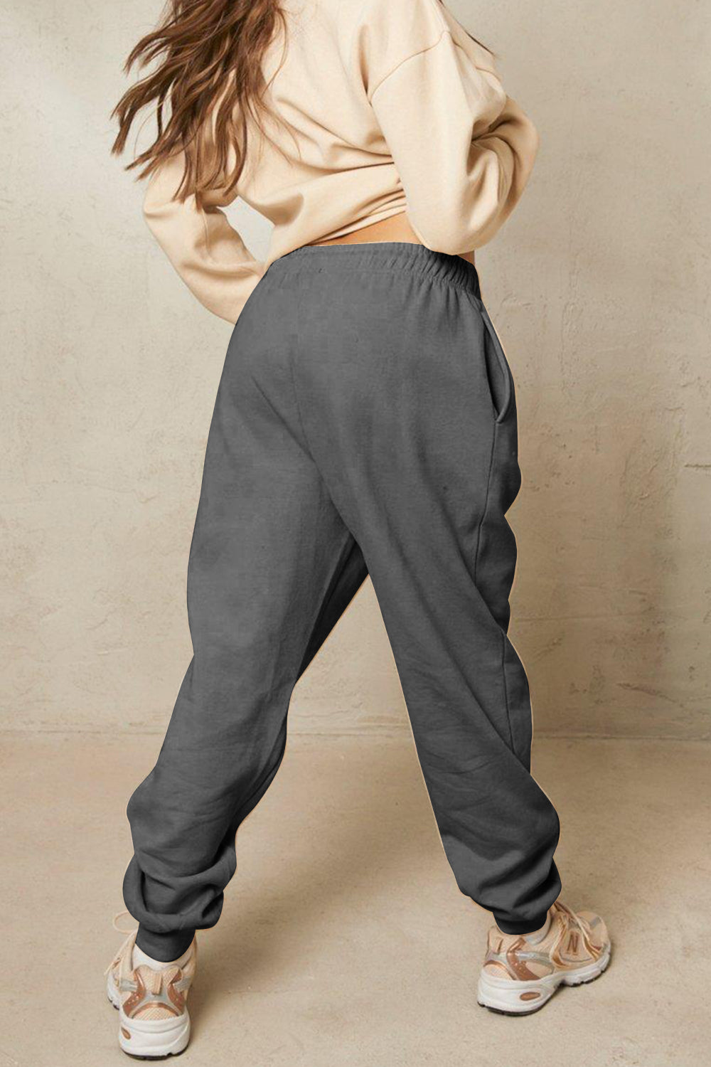 Drawstring DAISY Graphic Long Sweatpants - Drazelle Store