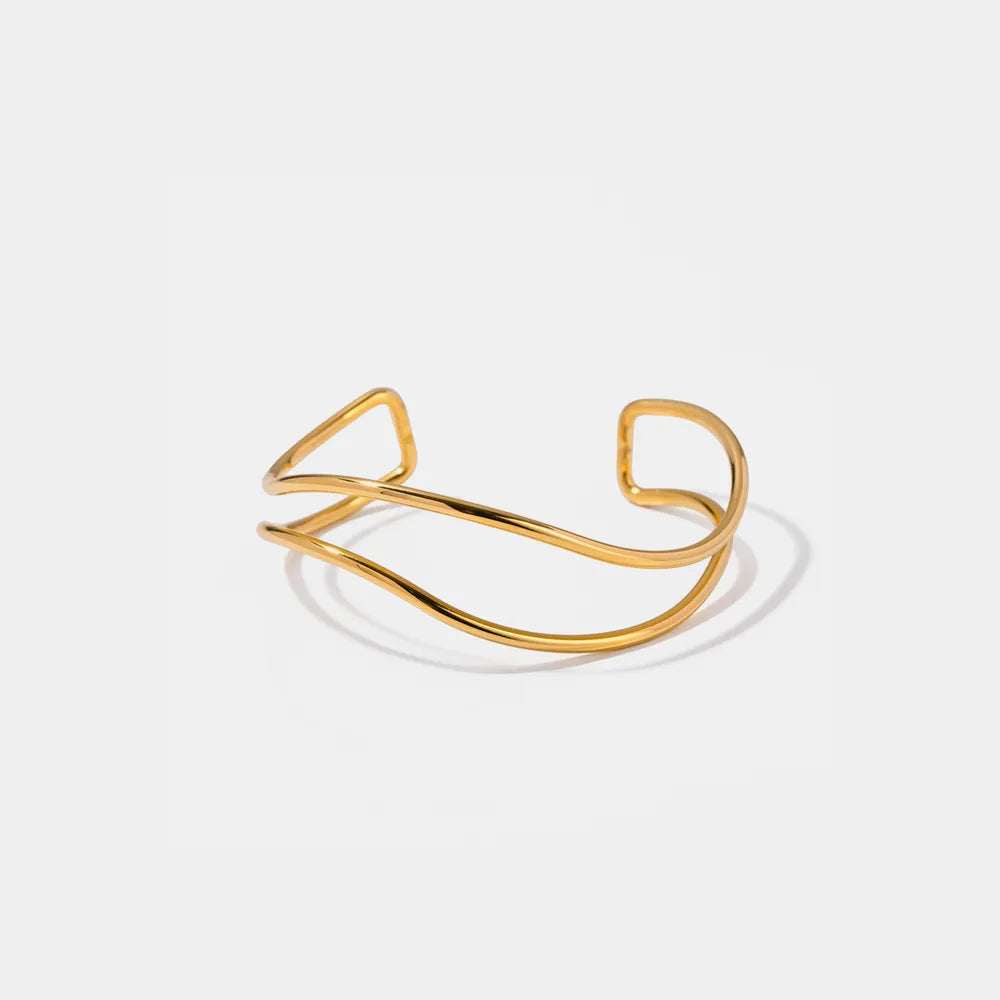 Minimalist Stainless Steel Cuff Bracelet - Drazelle Store