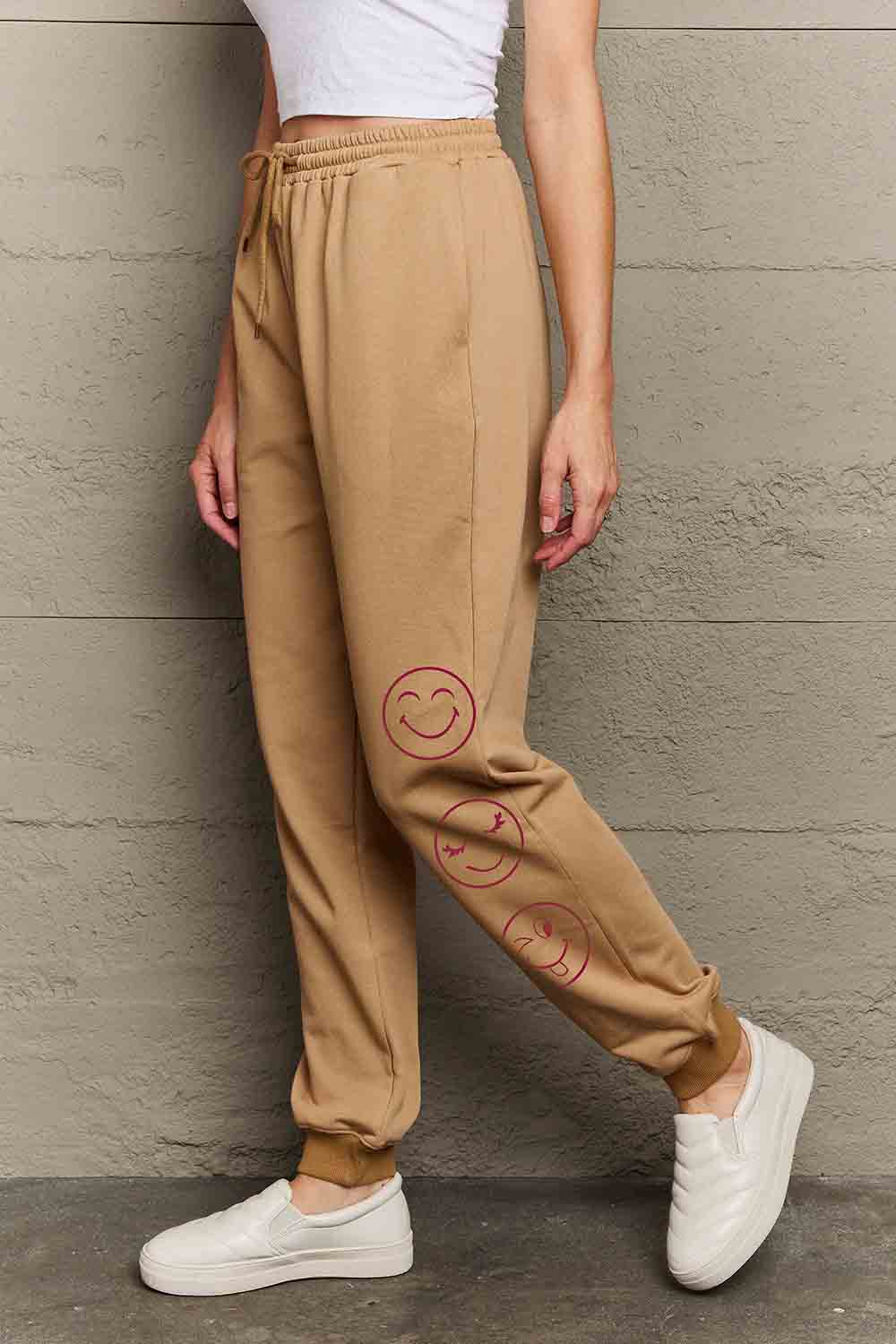 Simply Love Emoji Graphic Sweatpants - Drazelle Store