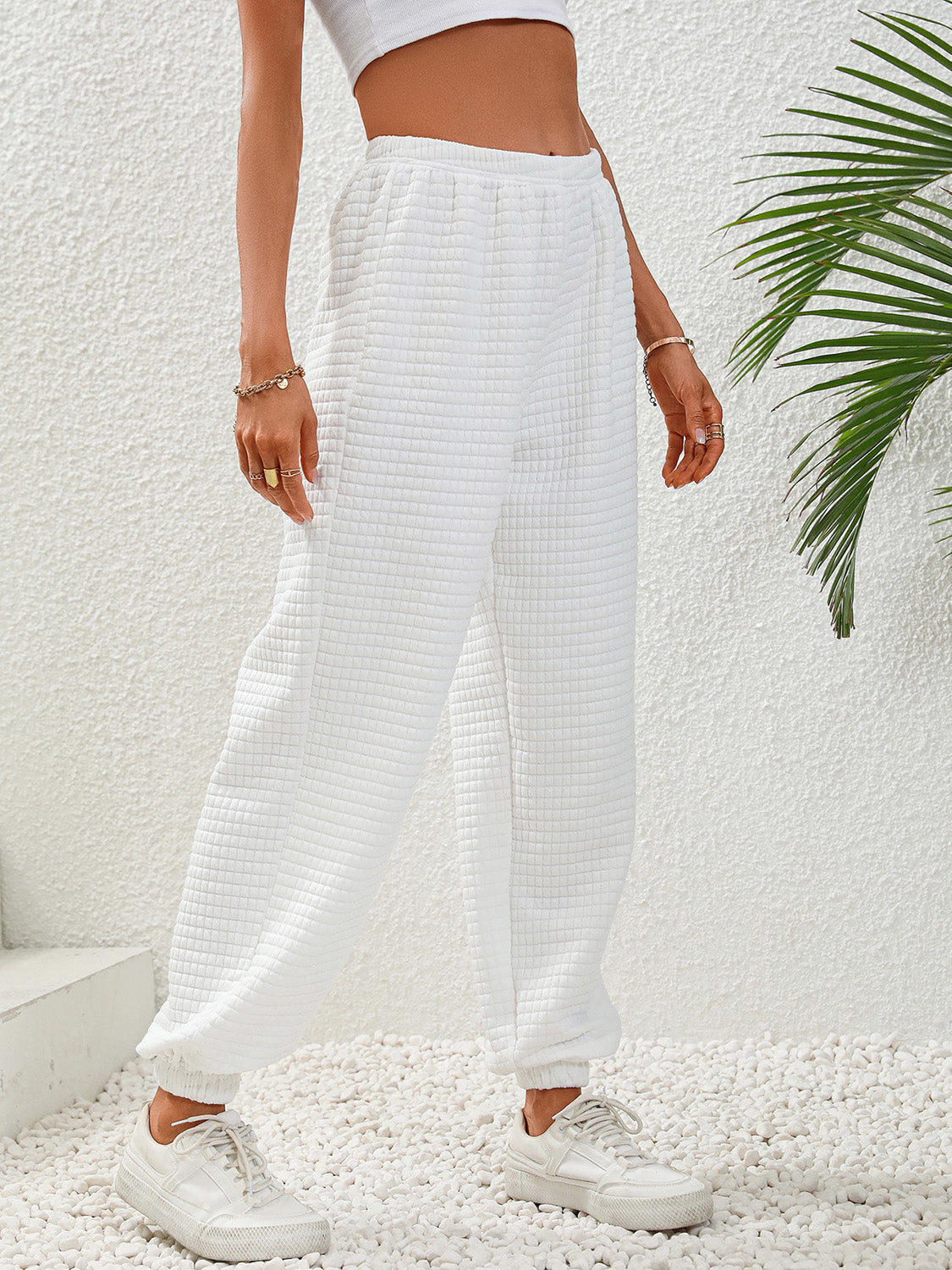 Textured Pull-On Joggers - Drazelle Store