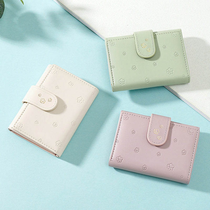 Small Paw Print Leather Wallets - Drazelle Store