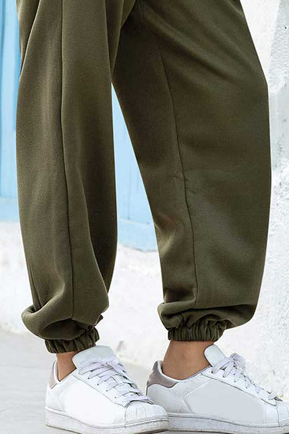 Elastic Waist Sweatpants with Pockets - Drazelle Store