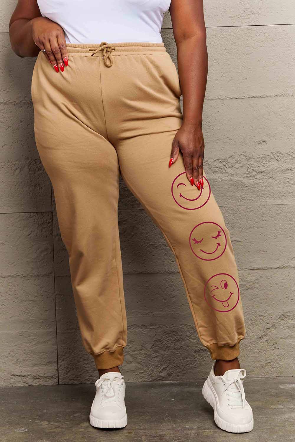 Simply Love Emoji Graphic Sweatpants - Drazelle Store