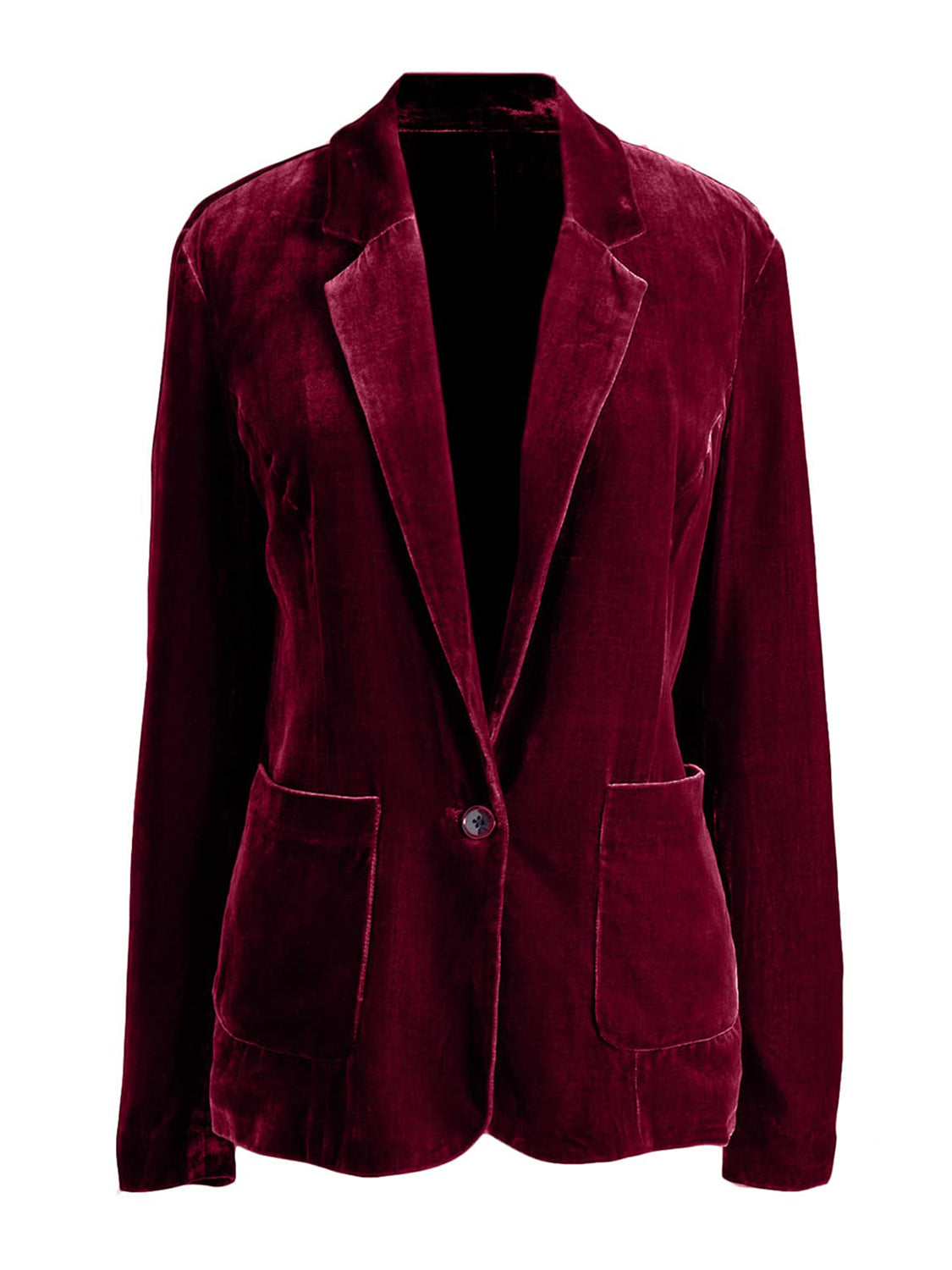Pocketed Button Up Lapel Collar Blazer - Drazelle Store