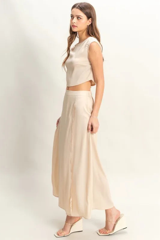 HYFVE Sleeveless Top and Maxi Skirt Set - Drazelle Store
