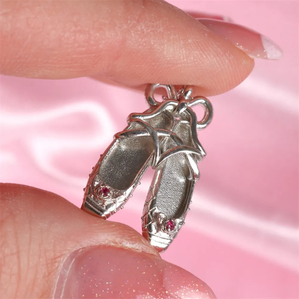 Copper Ballet Shoe Pendant Necklace - Drazelle Store