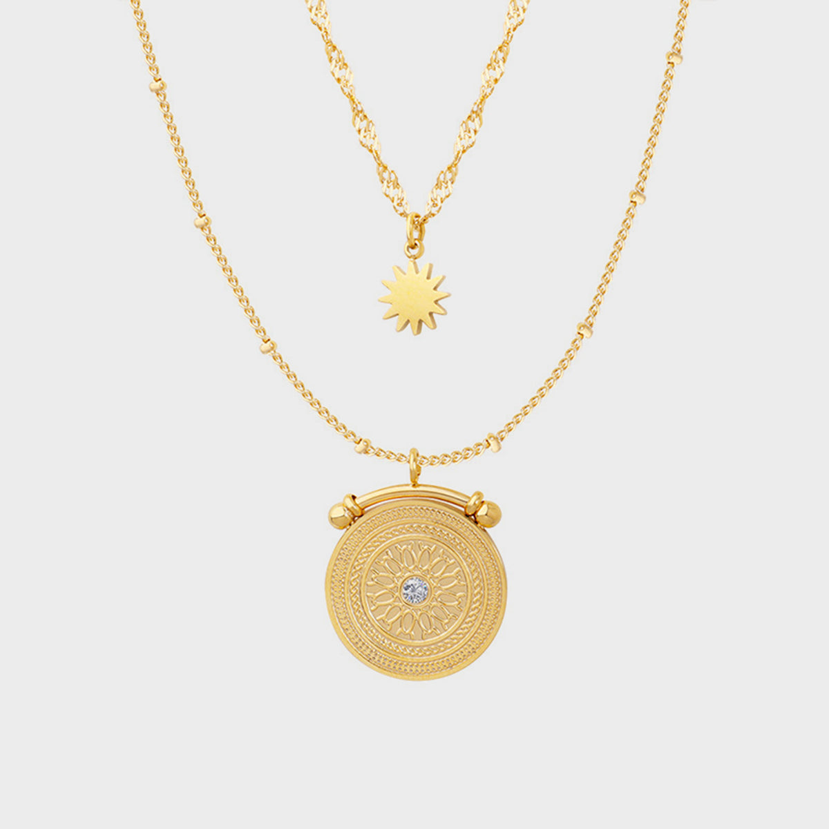 Stainless Steel Double-Layered Necklace - Drazelle Store