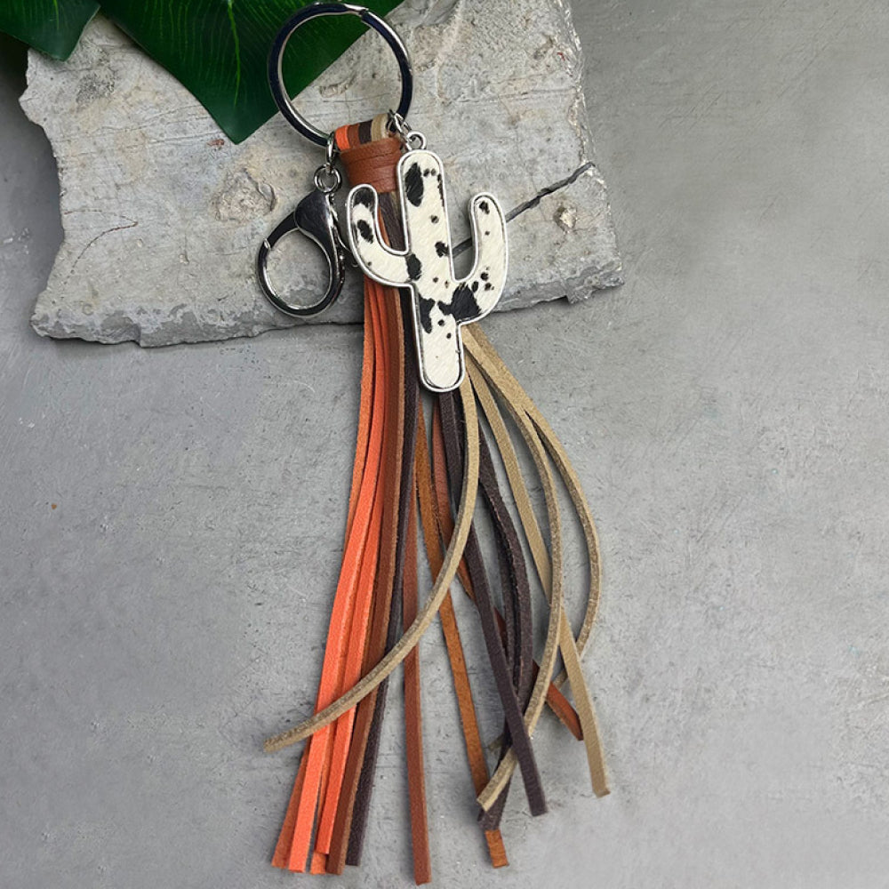 Cactus Keychain with Tassel - Drazelle Store