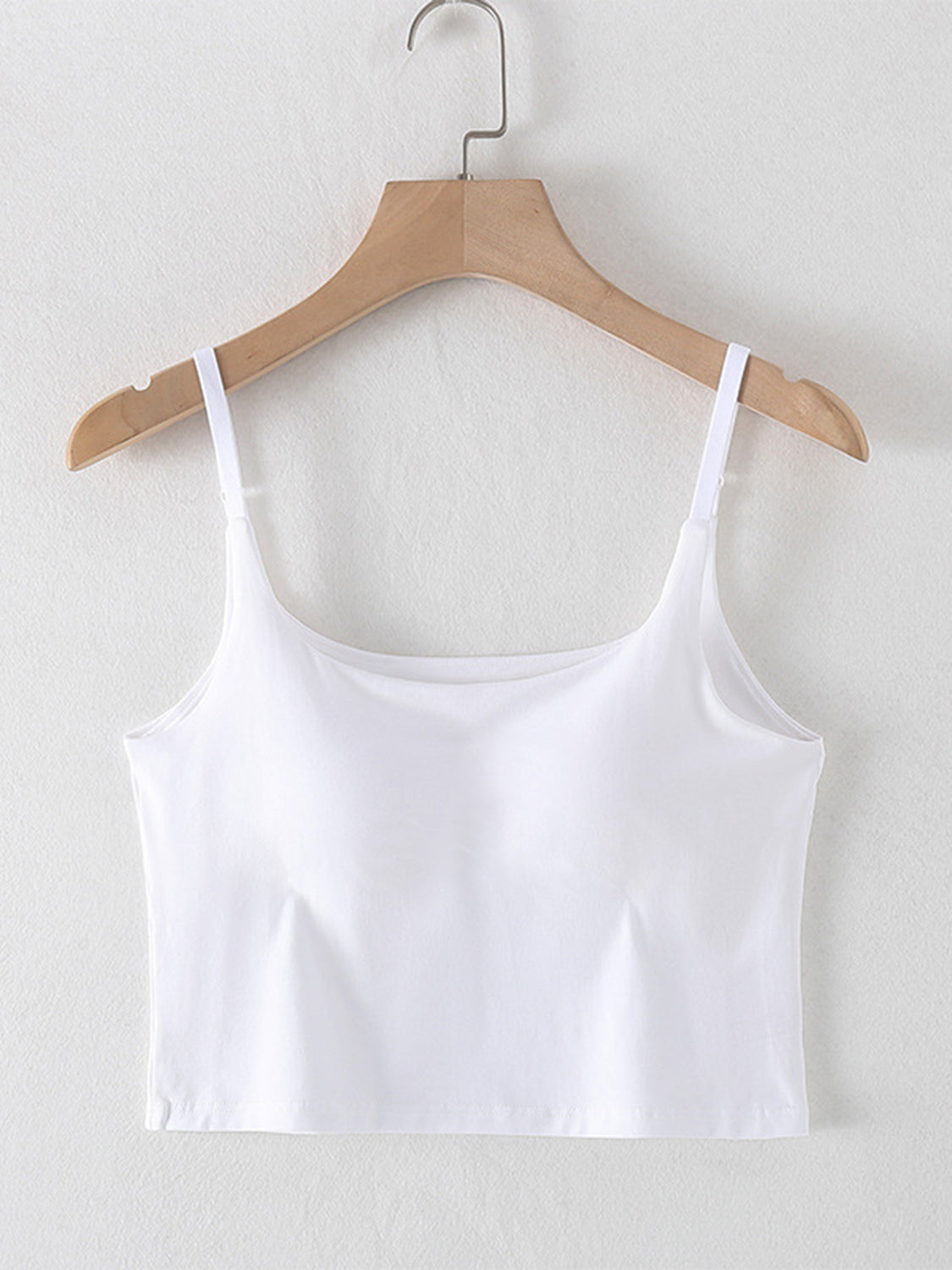 Scoop Neck Cropped Cami with Chest Pads - Drazelle Store