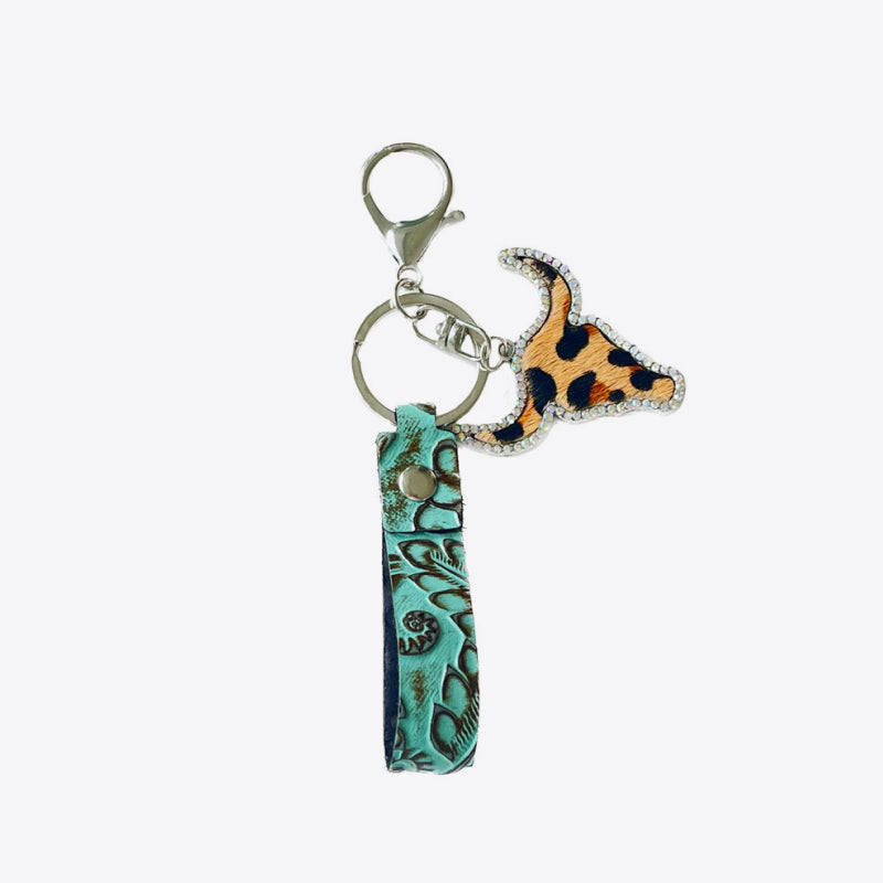 Rhinestone Bull Keychain - Drazelle Store