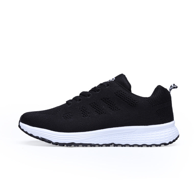 Black White Sneakers Women Lace Up - Drazelle Store