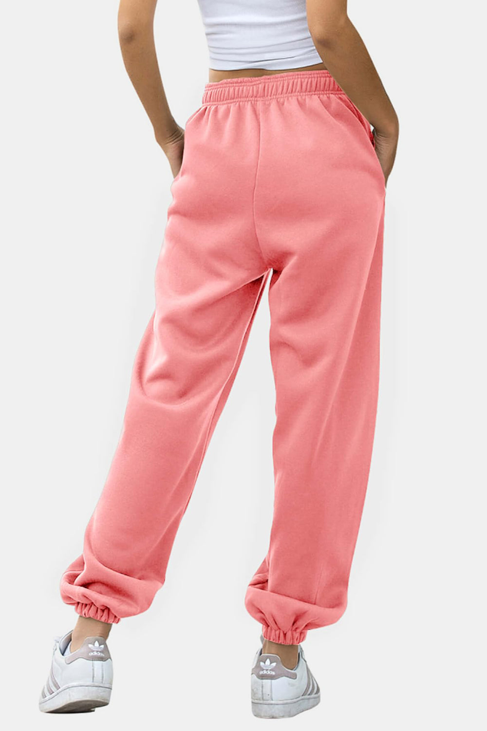 Elastic Waist Sweatpants with Pockets - Drazelle Store