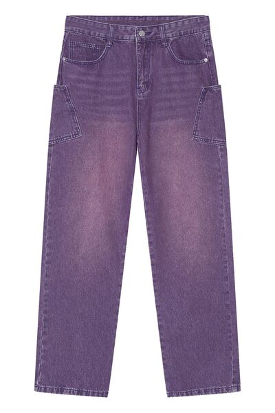 Wide Leg Men's Jeans with Pockets - Drazelle Store