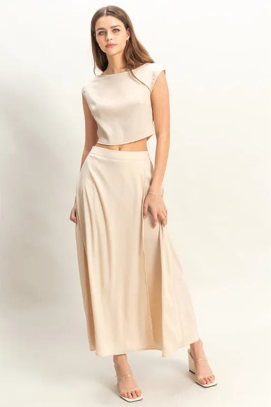 HYFVE Sleeveless Top and Maxi Skirt Set - Drazelle Store