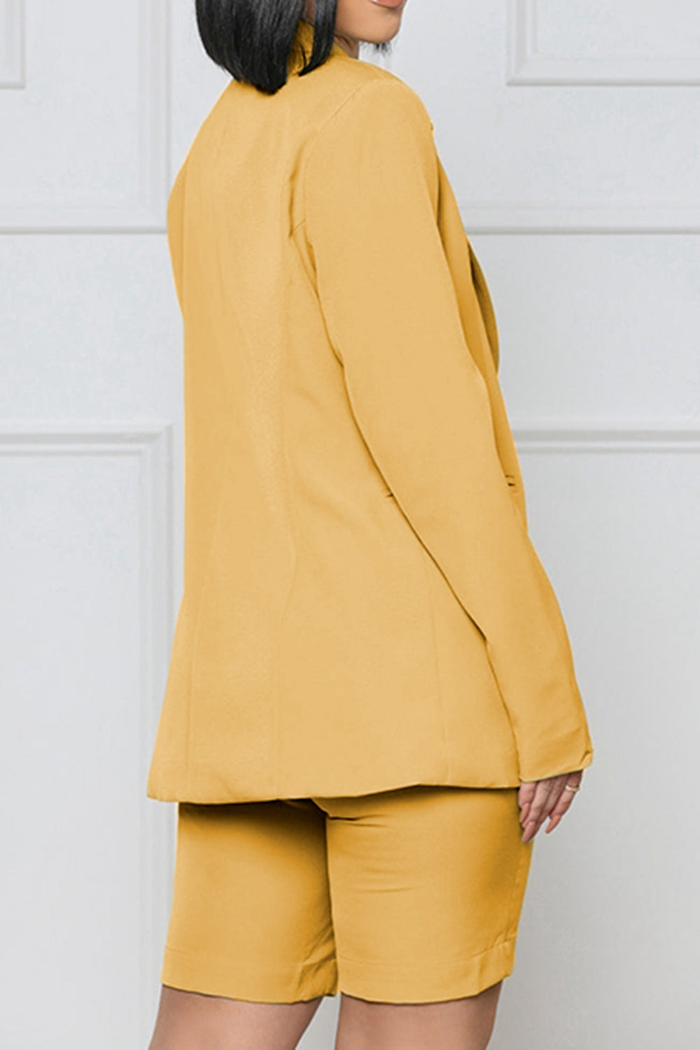 Long Sleeve Blazer and Shorts Set - Drazelle Store
