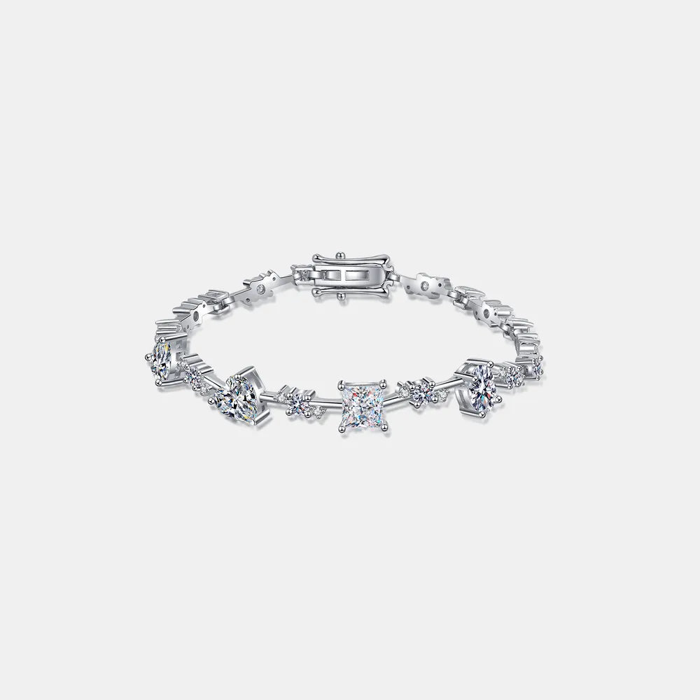6.2 Carat Moissanite 925 Sterling Silver Bracelet - Drazelle Store