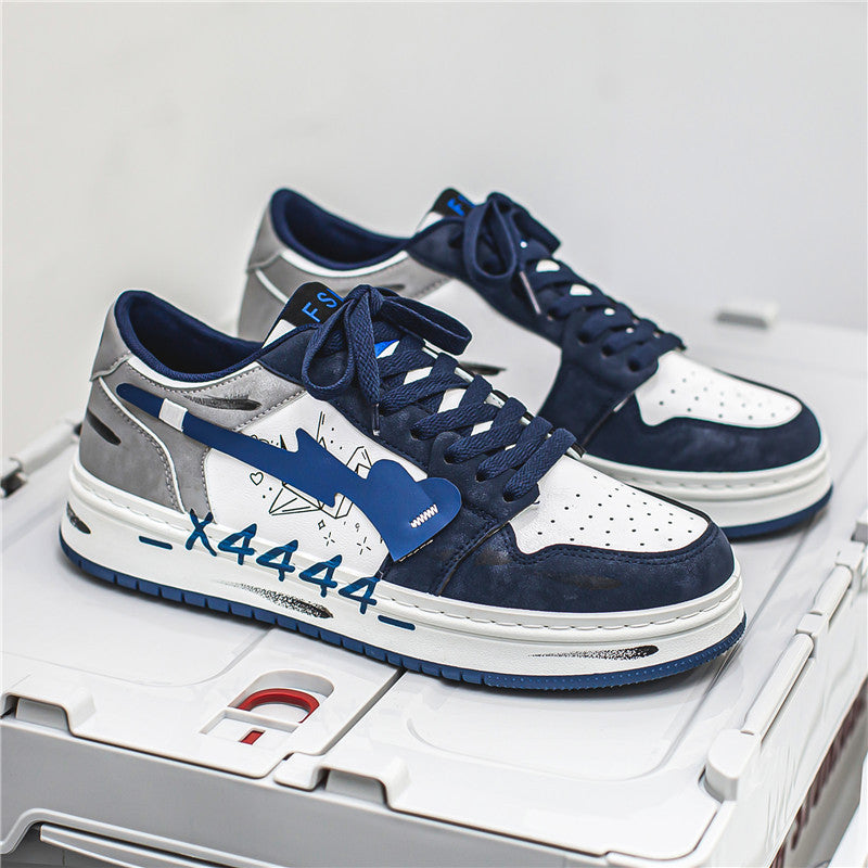 Distressed Graffiti Skateboard Sneakers - Drazelle Store