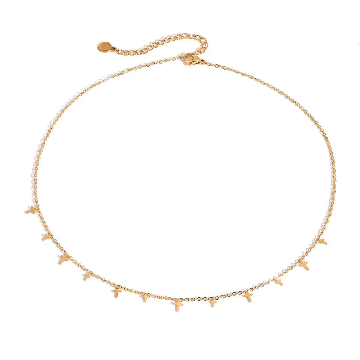 18K Gold-Plated Cross Necklace - Drazelle Store