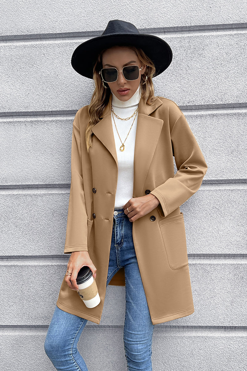 Ivy Lane Lapel Collar Long Sleeve Blazer - Drazelle Store