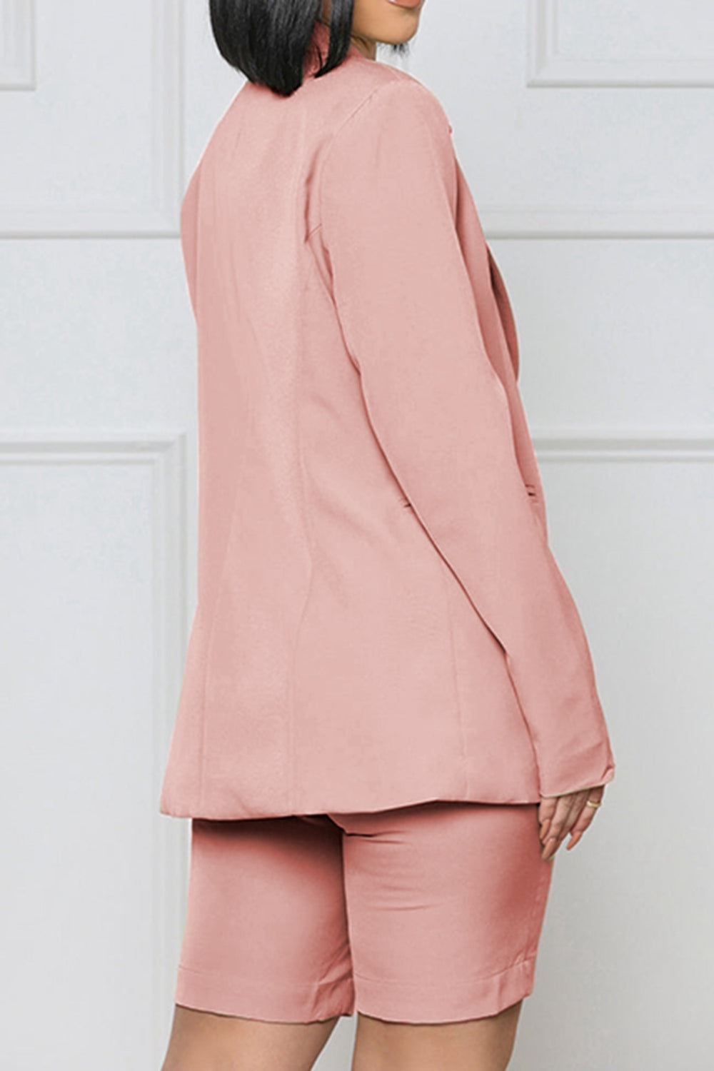 Long Sleeve Blazer and Shorts Set - Drazelle Store