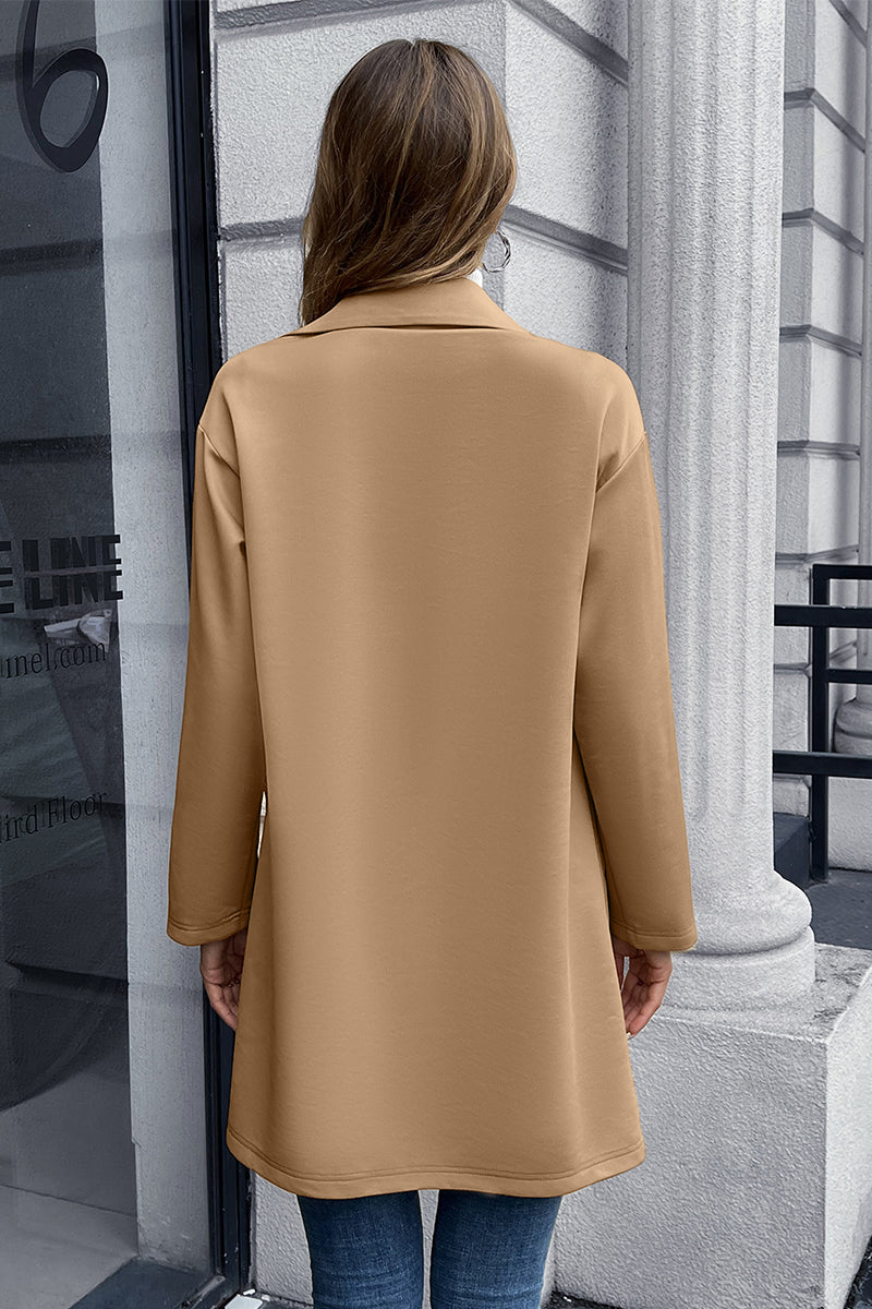 Ivy Lane Lapel Collar Long Sleeve Blazer - Drazelle Store