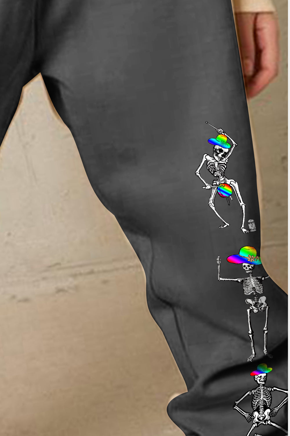 Simply Love Full Size SKELETON Graphic Sweatpants - Drazelle Store
