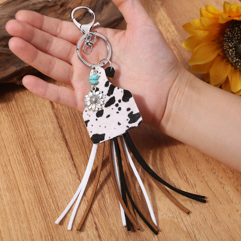 Turquoise Fringe Detail Key Chain - Drazelle Store