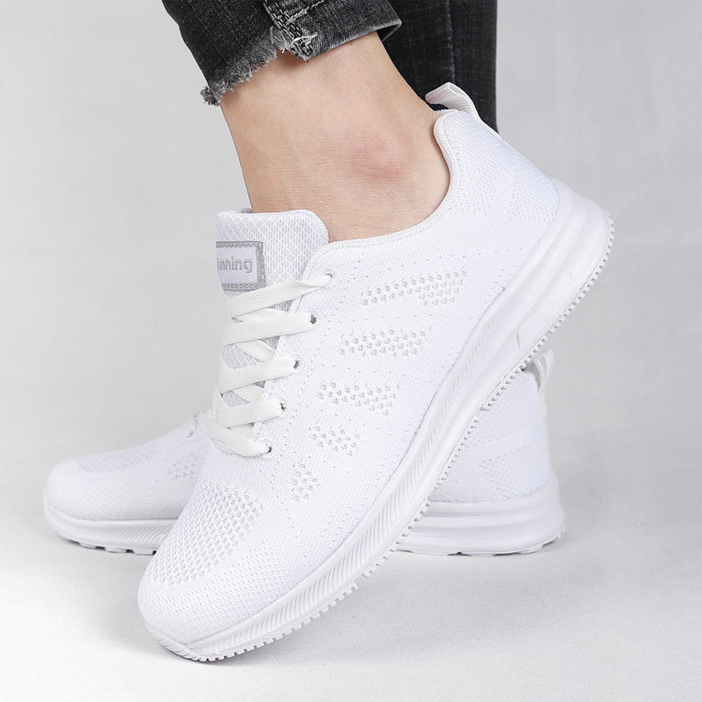 Black White Sneakers Women Lace Up - Drazelle Store