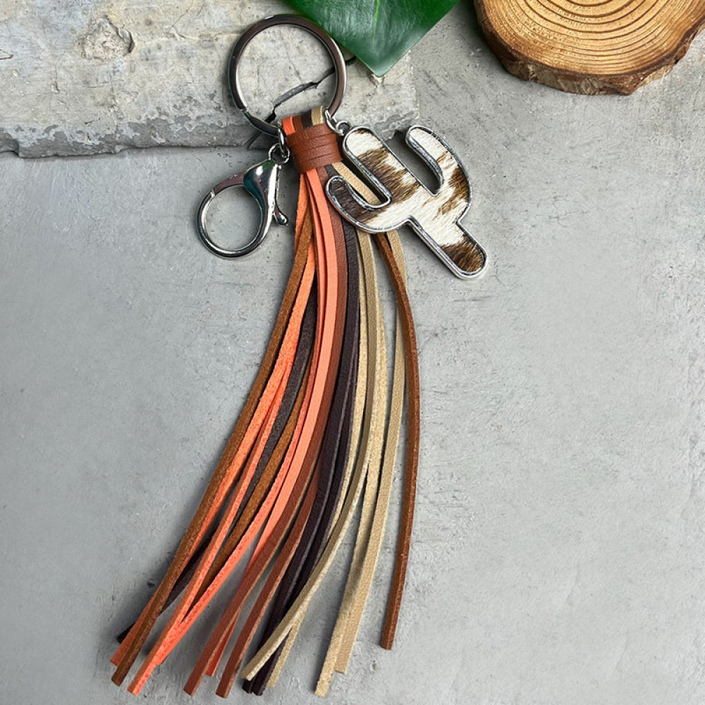 Cactus Keychain with Tassel - Drazelle Store