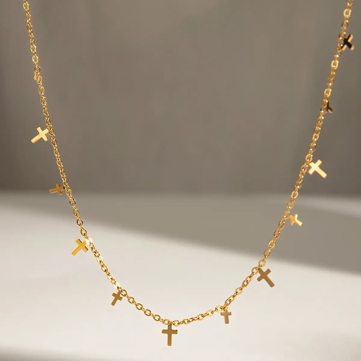 18K Gold-Plated Cross Necklace - Drazelle Store