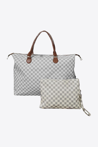 Checkered Two-Piece Bag Set - Drazelle Store