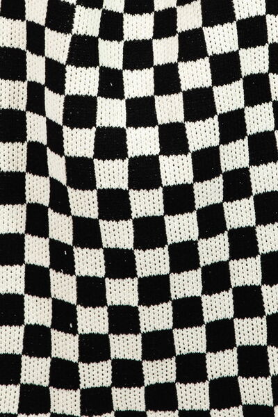 Fame Checkered Pattern Tote Bag - Drazelle Store