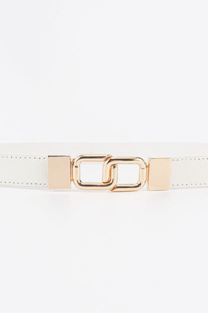 Geometric Double Buckle Elastic Belt - Drazelle Store