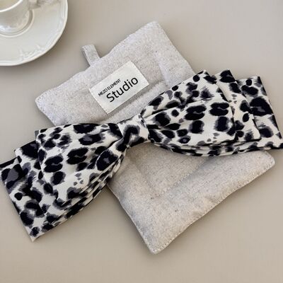 2 Piece Leopard Bow Hair Clip - Drazelle Store