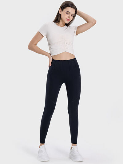 Millennia Pocketed High Waist Active Leggings - Drazelle Store